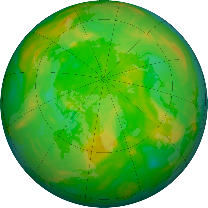 Arctic ozone map for 21 June 1999